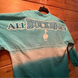 Spirit Teal and White Ombre Long Sleeve Tee